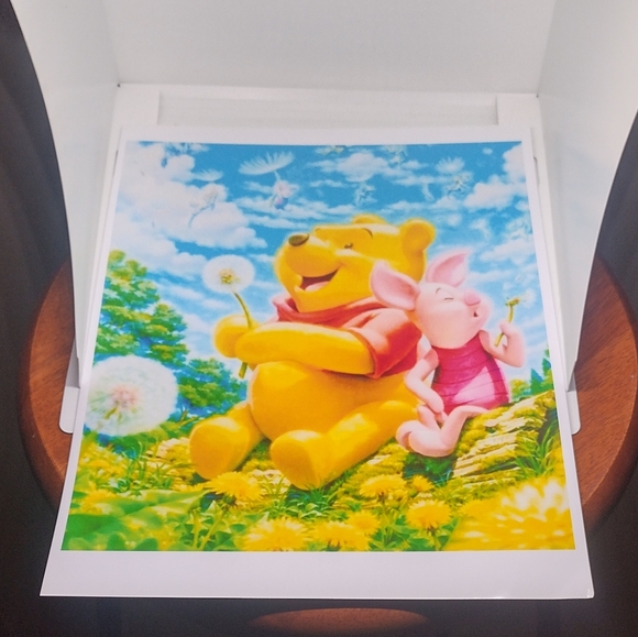 NEW! WINNIE THE POOH & PIGLET ULTRA GLOSSY KIDS REPRINT COLOR ART 8.5x11 POSTER! - Picture 7 of 7